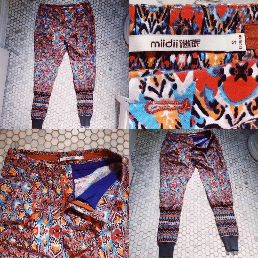Miidii Bohemian Patterned Joggers size Small